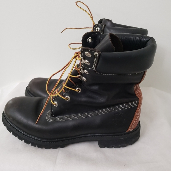 Timberland Men's work Brown Leather Boots waterproof size: 12 M - Picture 3 of 9